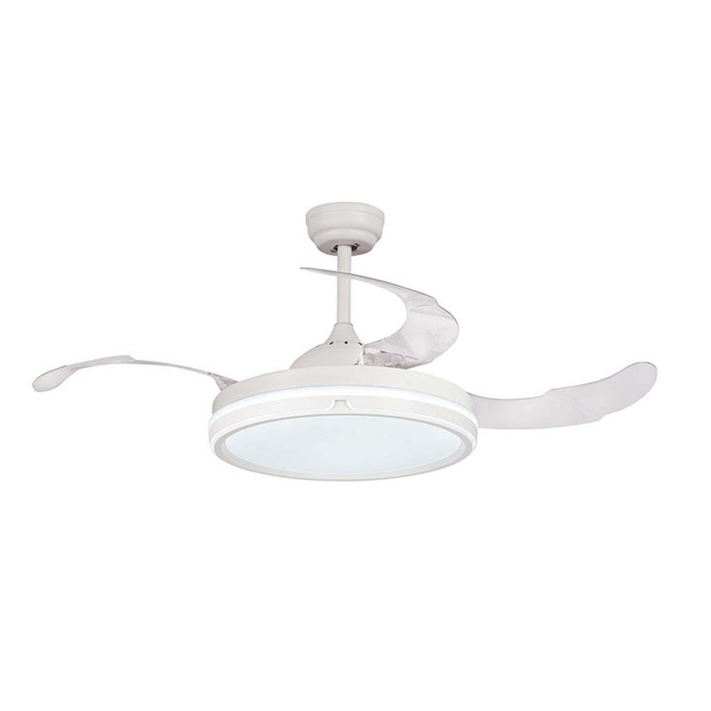 VENTILADOR DE SOSTRE AMB LLUM HABITEX MOD.42NW BLANC AMB ASPES PLEGABLES (1 UD)