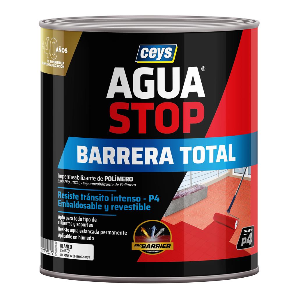 AGUASTOP BARRERA TOTAL BLANC 1Kg IMPERMEABILITZANT POLYMER CEYS  (1 UD)