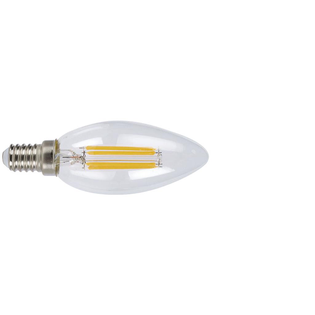 LAMPARA LED DUOLEC FILAMENTS VELA E14 4W 2700K TRANSPARENT (1 UD)