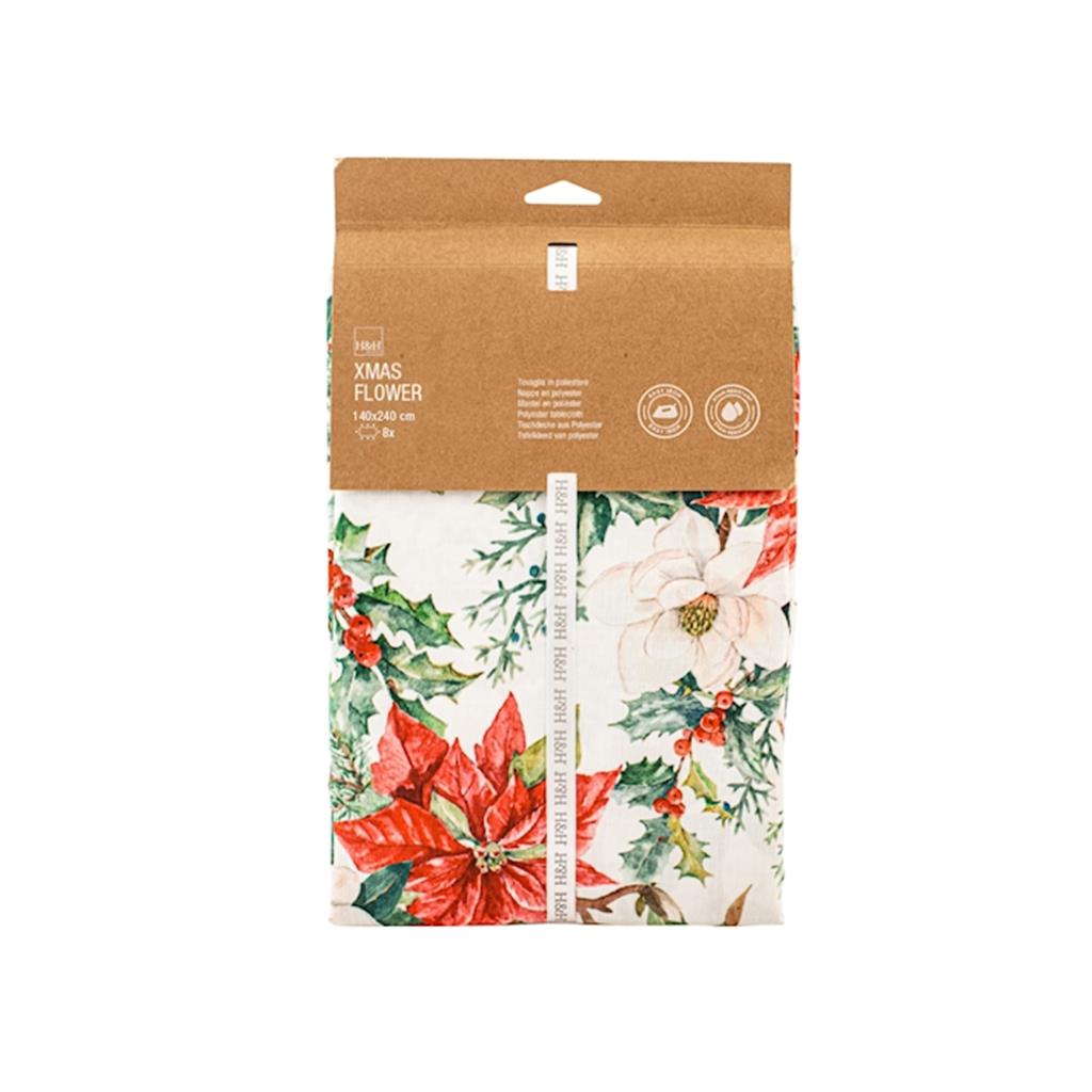ESTOVALLES POLIESTER 140x240cm MOD.XMAS FLOWER PENGO (1 UD)