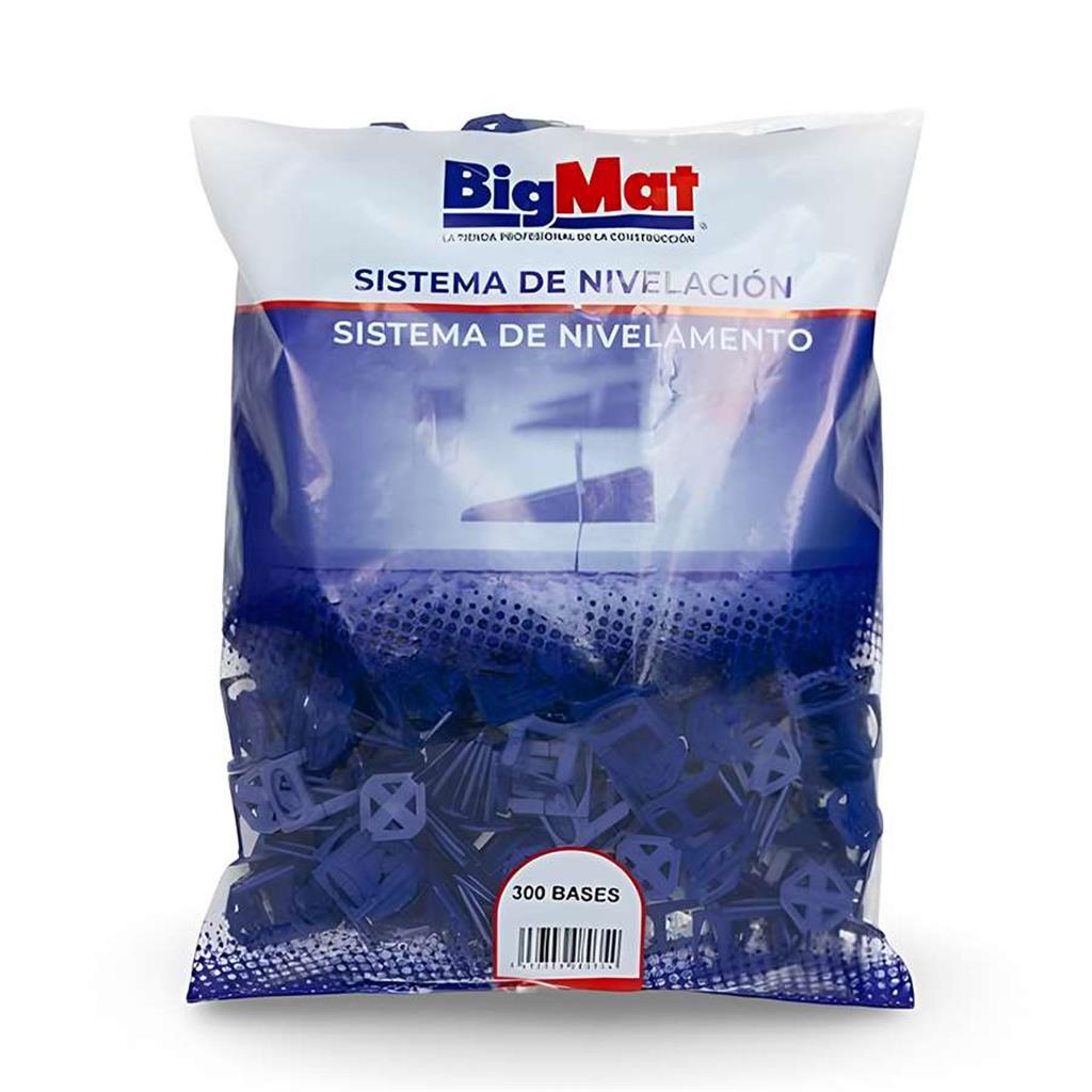 zBOSSA DE BASES PLASTIC 5mm PER ANIVELLAR BIGMAT 300uds (1 BS)
