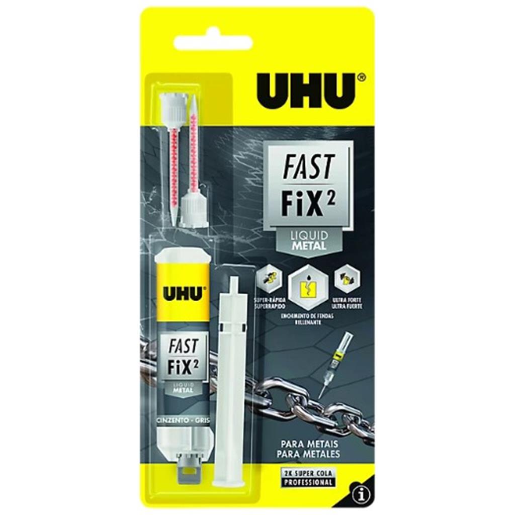 ADHESIU UHU FAST FIX2 LIQUID METAL OBJECTES METAL.LICS (1 UD)
