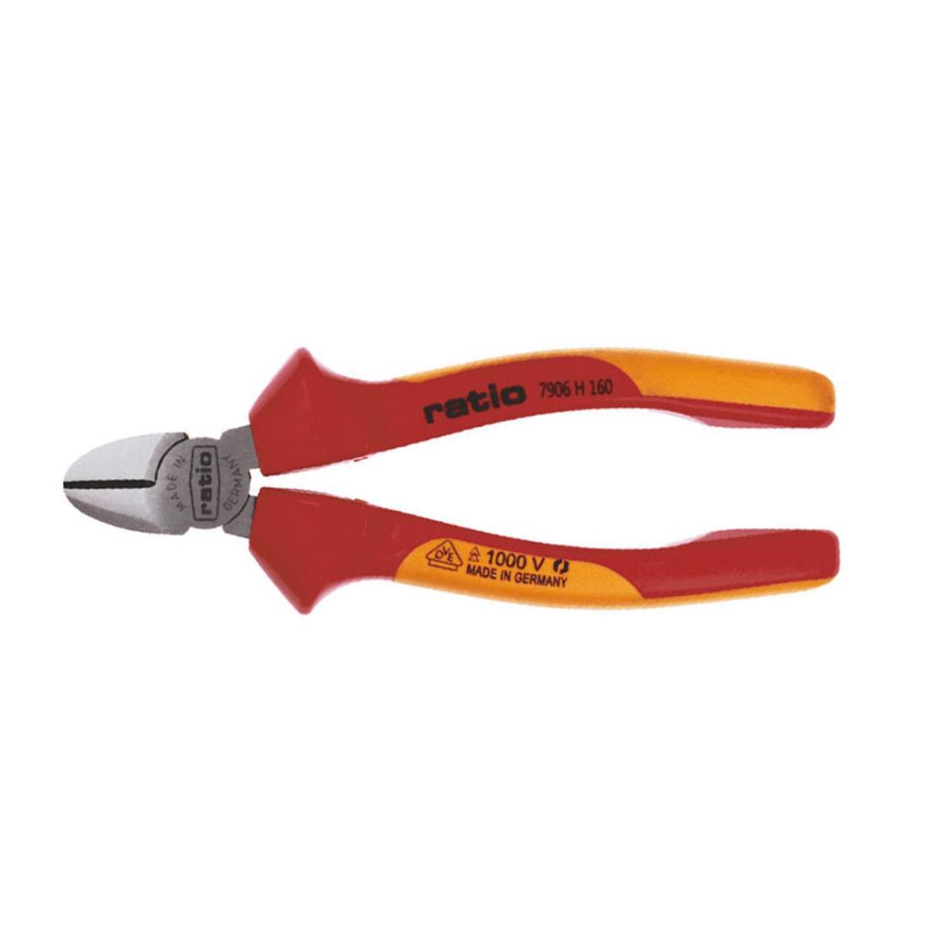Alicate corte diagonal 160 mm. VDE RATIO PRO.