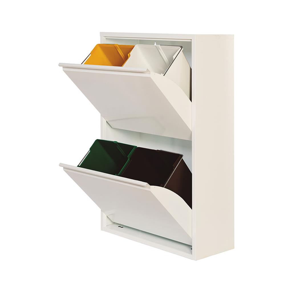 ARMARI METAL.LIC RECICLATGE 4 COMPARTIMENTS BLANC (1 UD)