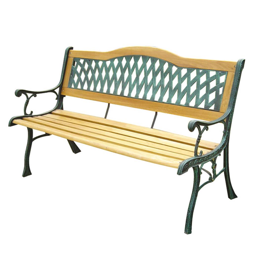 BANC EXTERIOR DE FORJA I FUSTA TROPICAL 126x57x77 (1 UD)