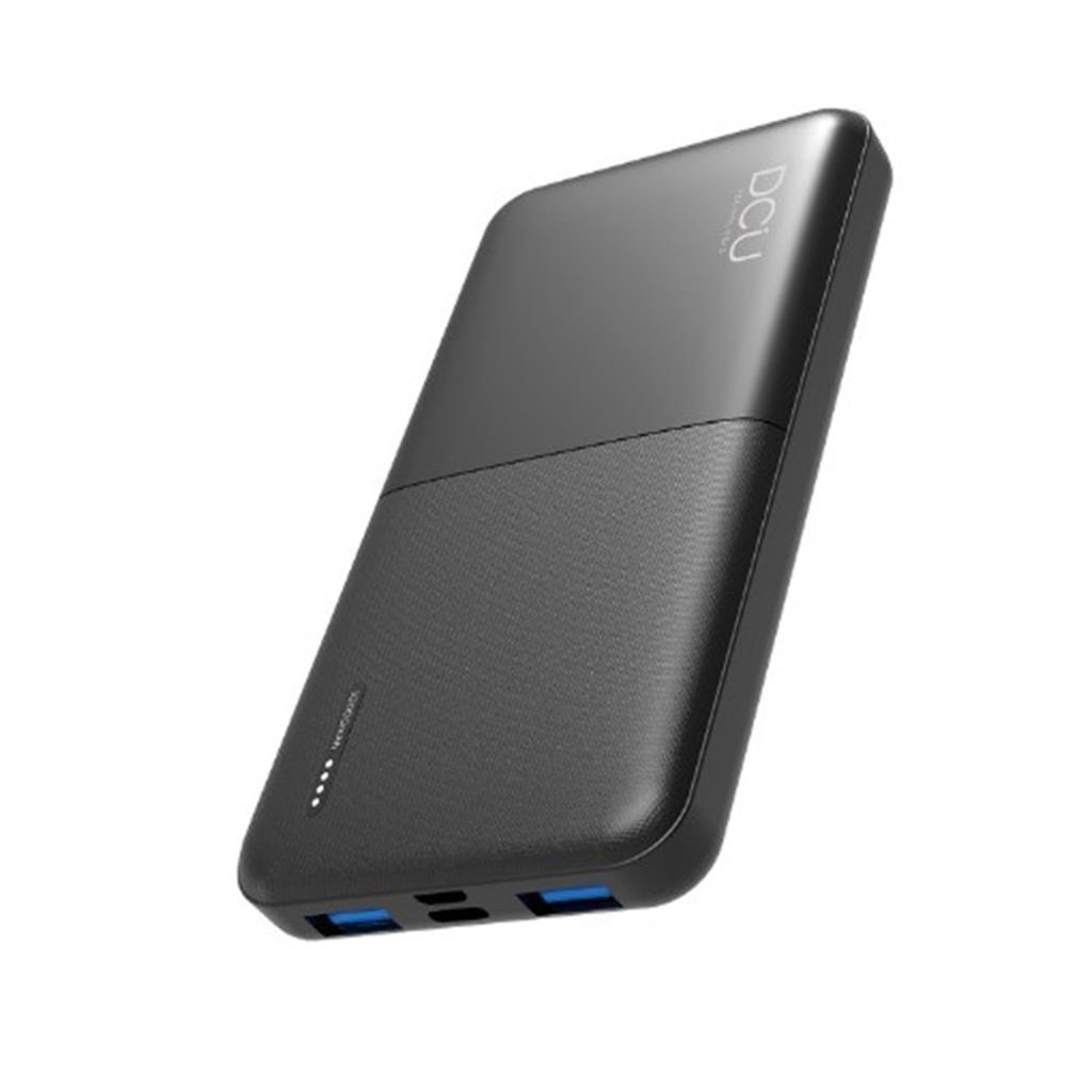 BATERIA EXTERNA AMB DOBLE SORTIDA USB DCU  POWER BANK DOBLE USB PD20W 10000mAh NEGRO (1 UD)