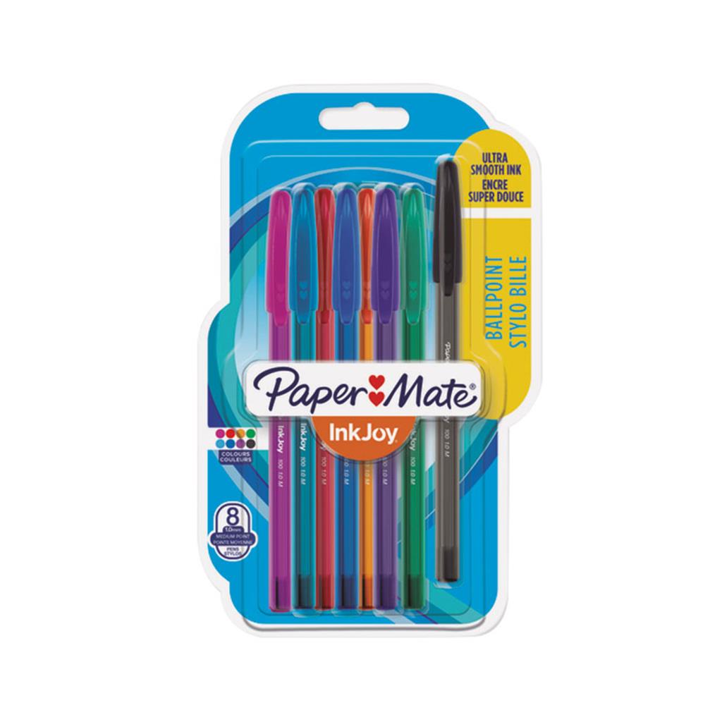 PACK 8 BOLIGRAFS COLORS PAPER MATE INKJOY (1 PQ)