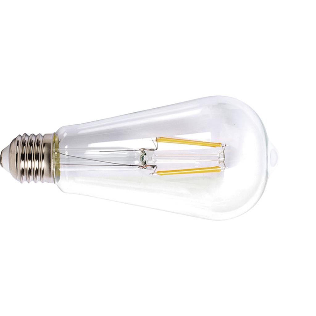 BOMBETA LED DUOLEC MOD.CLASSIC FILAMENTS PERA ST64 6W 2700K E27 TRANSPARENT (1 UD)