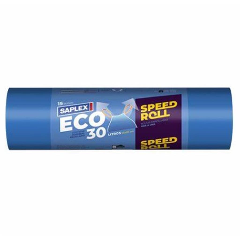 BOSSA BASURA BLAVA ECO 55x60 cm Pack 15 Ud TAMANY 30 lts (1 UD)