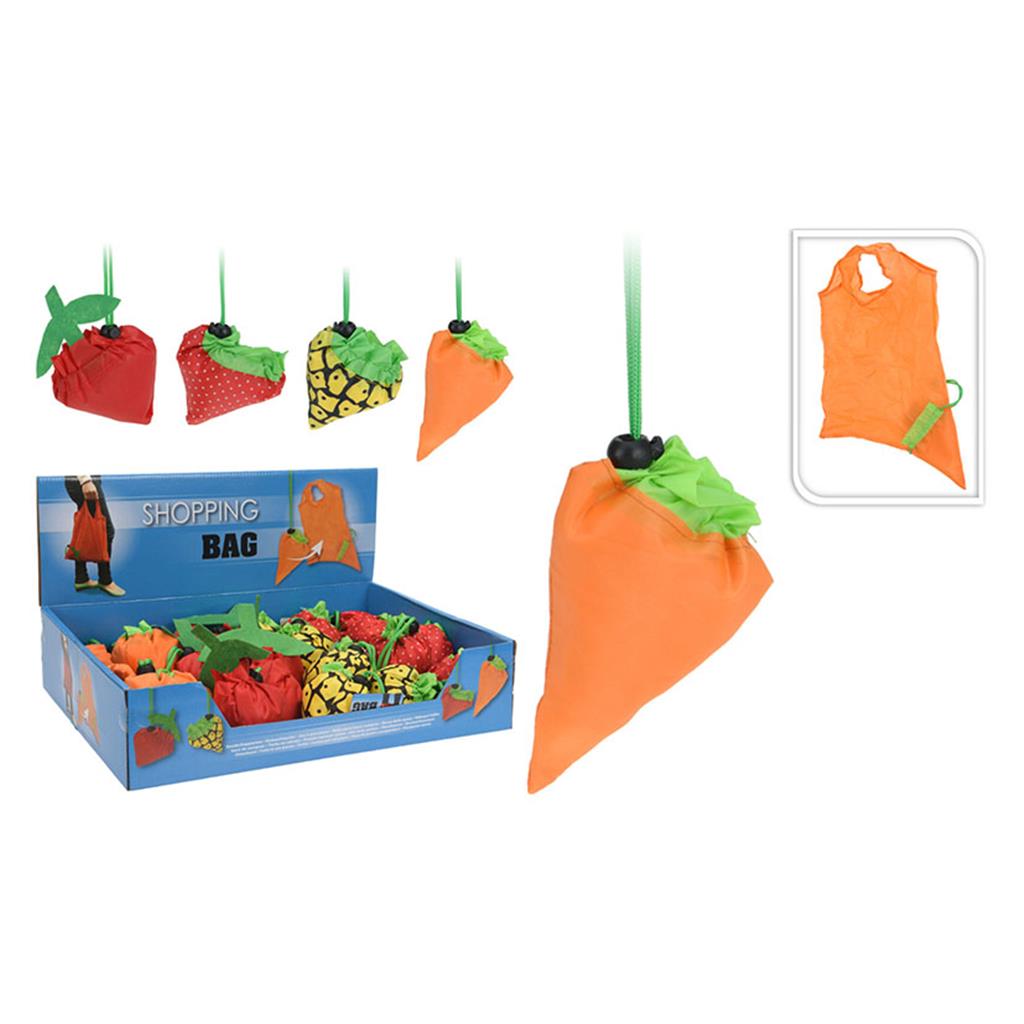 BOSSA COMPRA PLEGABLE 35x48cm ASSORTIT FRUITES (1 UD)
