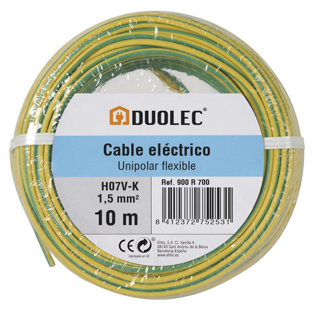 CABLE ELECTRIC DUOLEC 1.5mmx10mt GROC/VERD (1 RL)