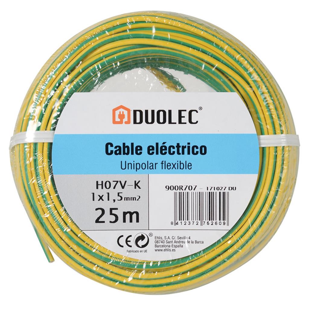 CABLE ELECTRIC DUOLEC 1.5mmx25mt GROC/VERD (1 RL)
