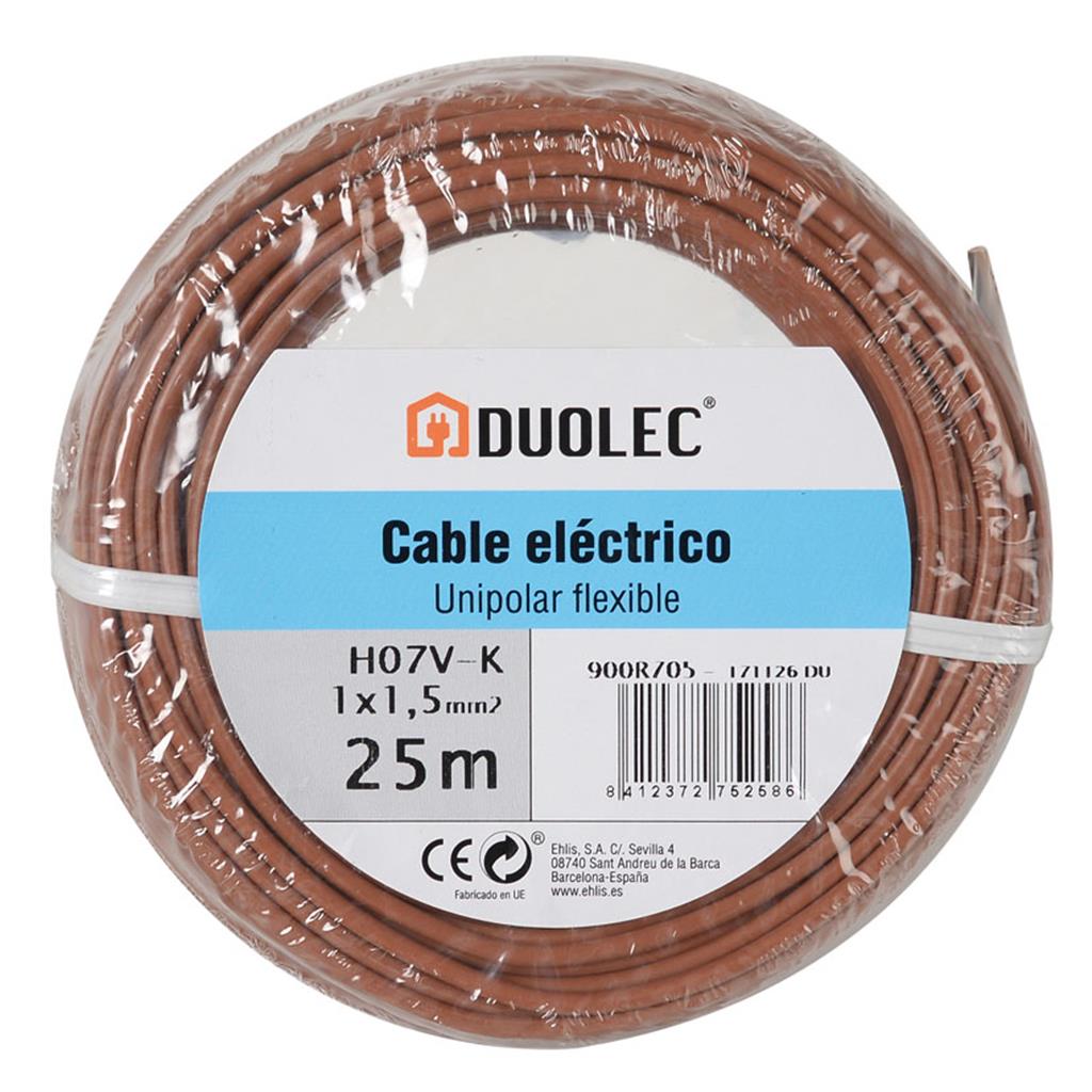 zCABLE ELECTRIC DUOLEC 1.5mmx25mt MARRO (1 RL)