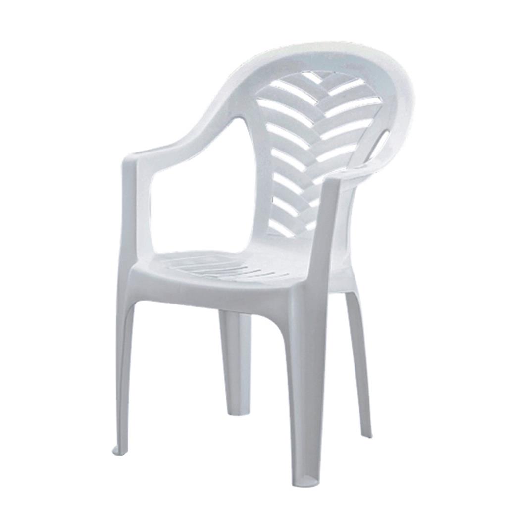 CADIRA RESINA MOD. PALMA BLANCA 62x55x84cm (1 UD)