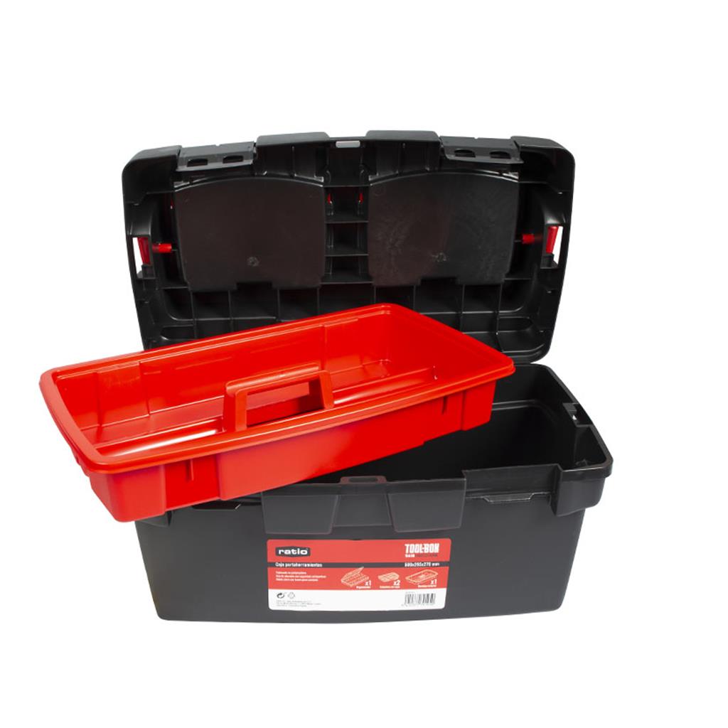 CAIXA PORTA-EINES PLASTIC RATIO 500X295X270mm. (1 UD)