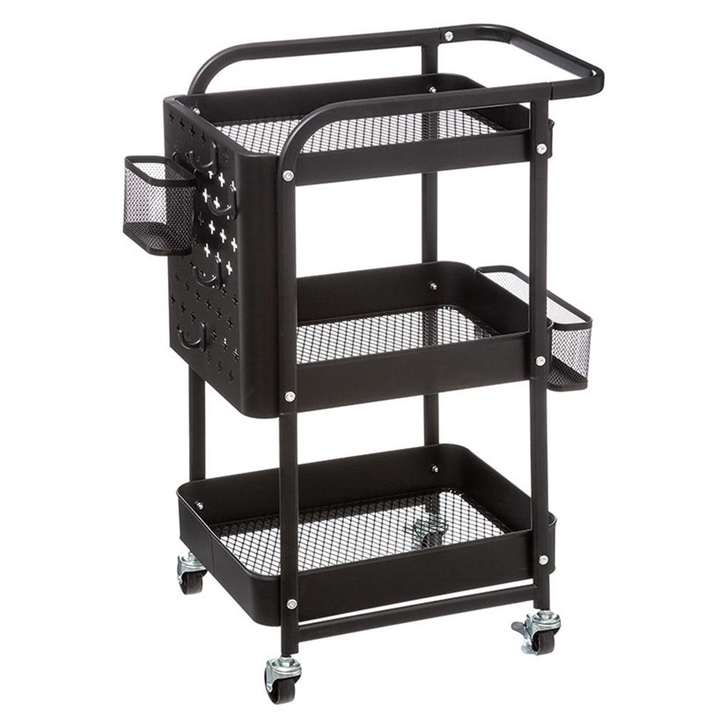 CARRITO AUXILIAR 5FIVE NEGRE 52,8x30xh.76 cm. (1 UD)