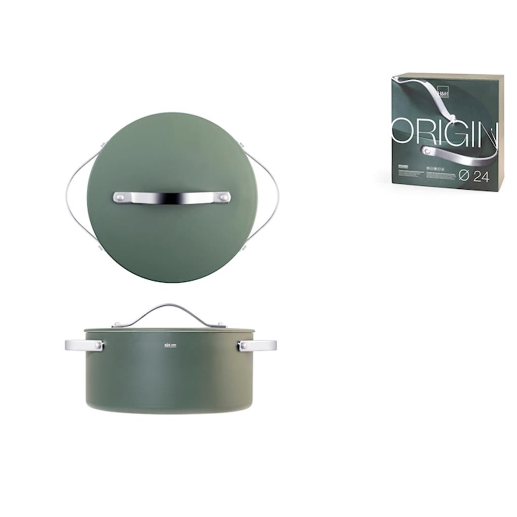 CASSOLA AMB TAPA MOD.ATD ORIGIN 24cm MANEC INOX ANTIADHERENT PENGO (1 UD)