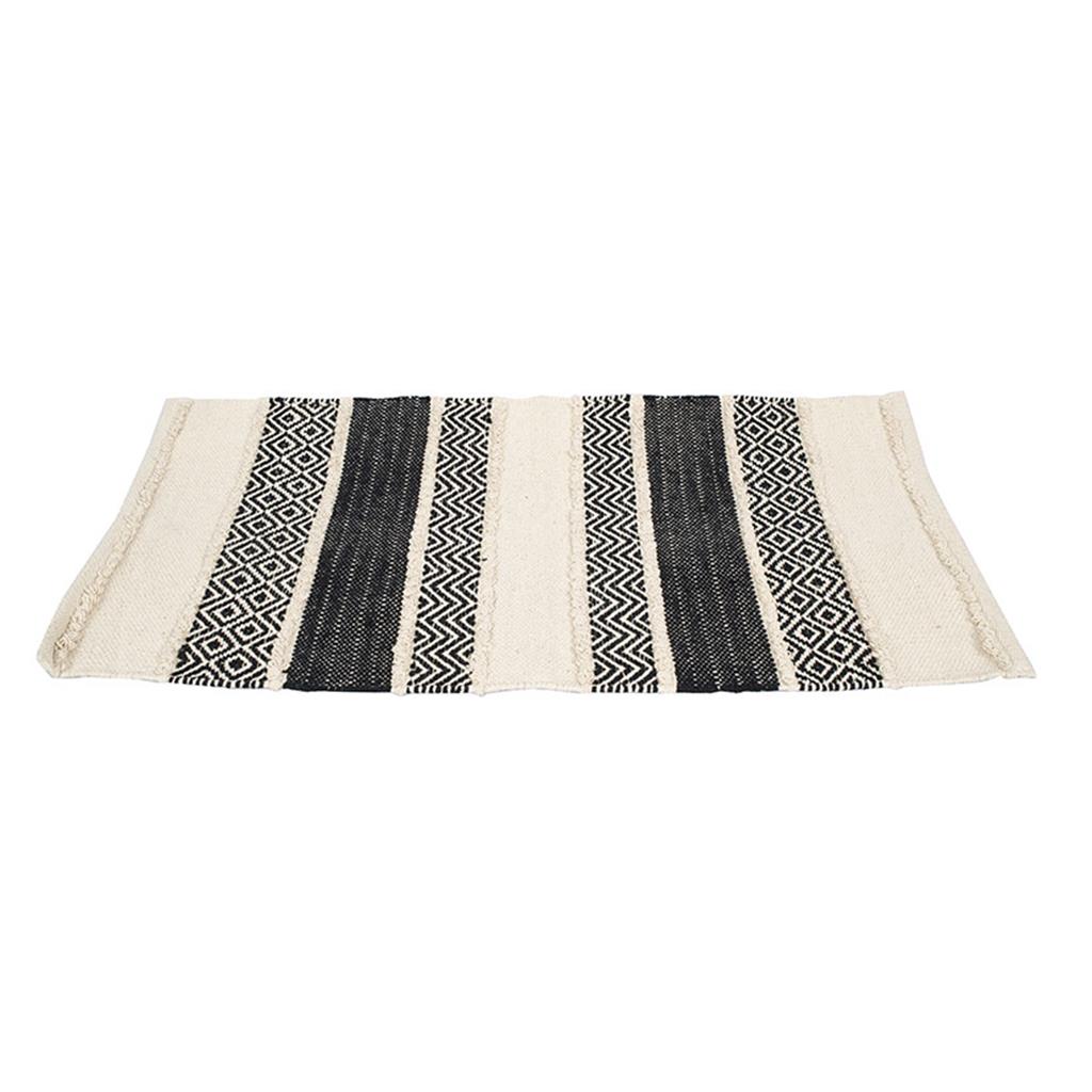 CATIFA LOUXOR DE COTO/FIBRA 45x90 cm. NEGRE/NATURAL (1 UD)
