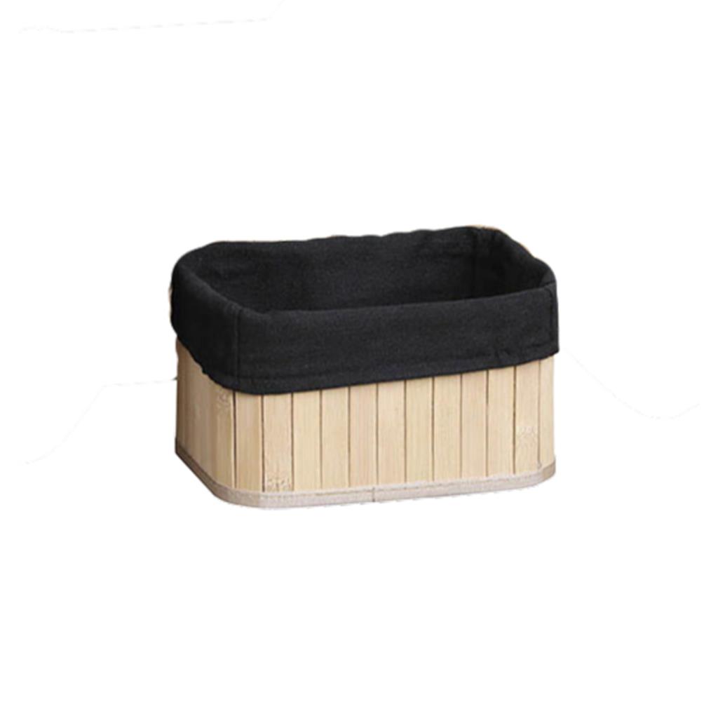 CISTELLA BAMBU/LINOLEUM NEGRE 22x16xh. 12.5 cm (1 CJ)