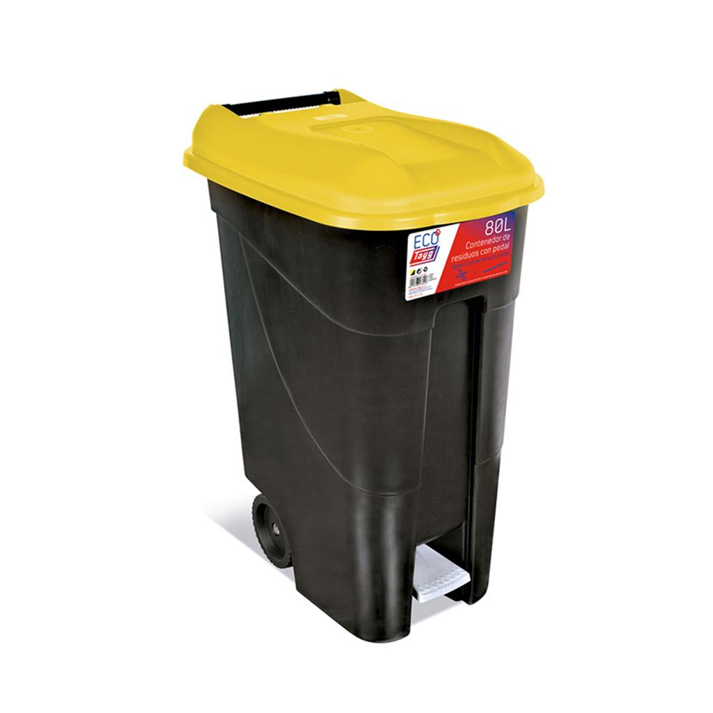 CONTENIDOR/CUB AMB PEDAL 100lts TAYG TAPA GROGA (1 UD)