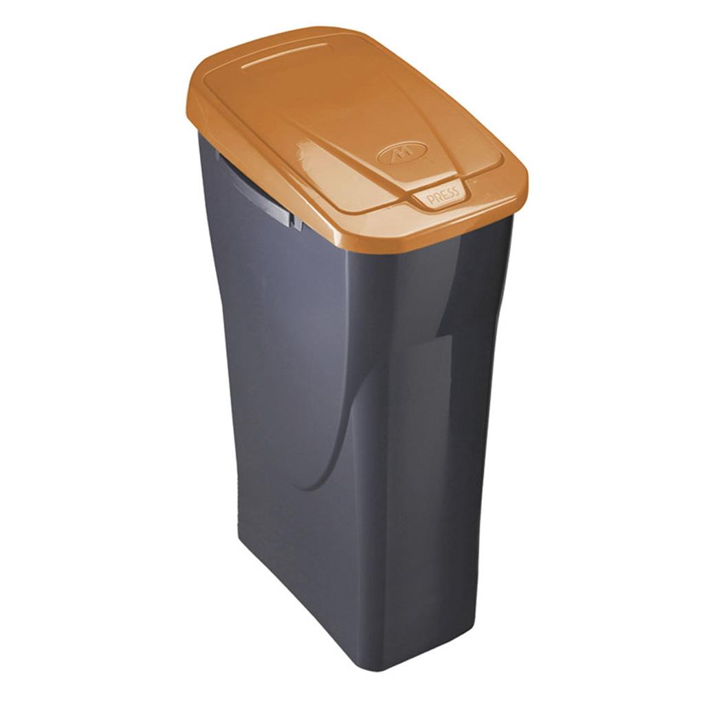 CUB RECICLATGE MOD.ECOBIN 15l. TAPA TARONJA (1 UD)