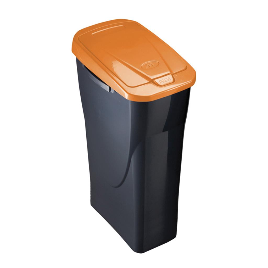 CUB RECICLATGE MOD.ECOBIN 25l. TAPA TARONJA (1 UD)