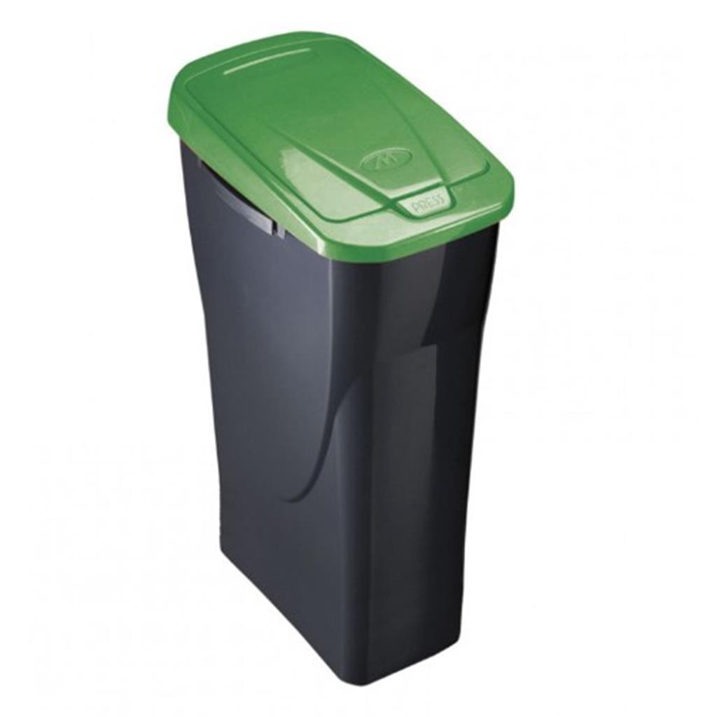 CUB RECICLATGE MOD.ECOBIN 25l. TAPA VERDA (1 UD)