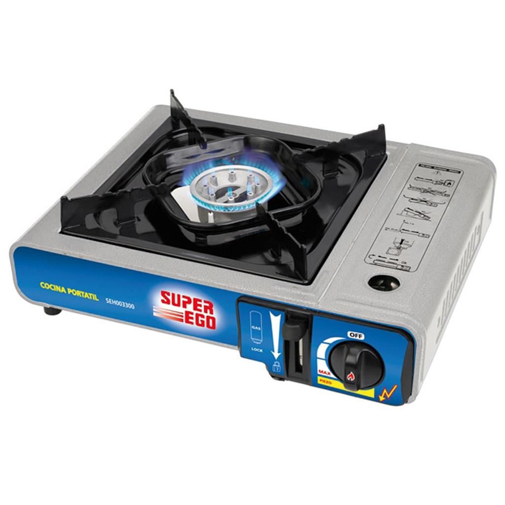 CUINA DE CAMPING SUPER EGO ENCESA PIEZOELECTRICA POTENCIA REGULABLE (1 UD)
