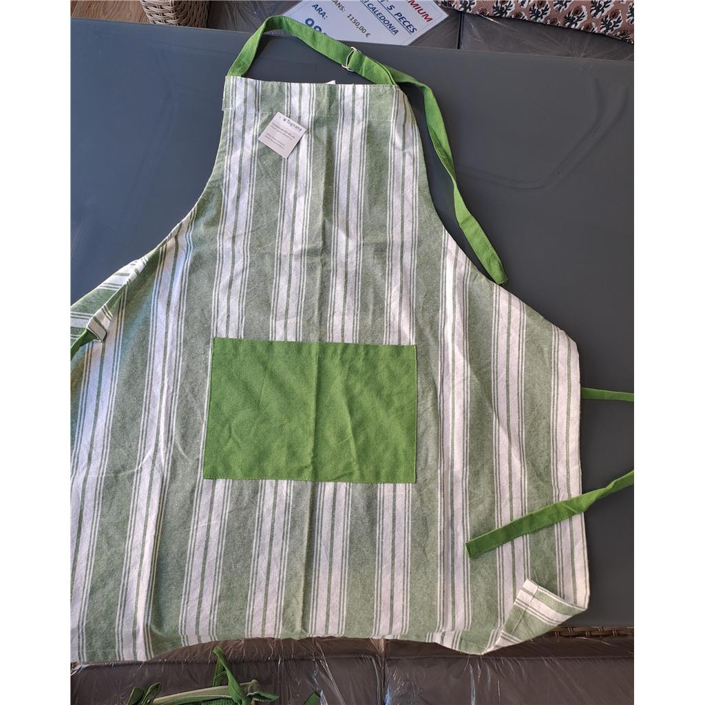 DAVANTAL SERIE TEXTILE VERD (1 UD)