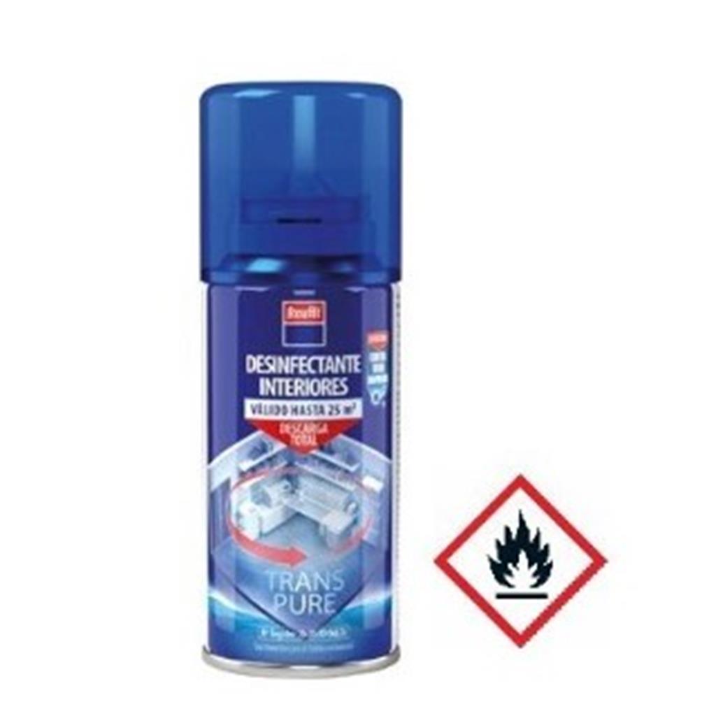DESINFECTANT INTERIORS TRANSPURE KRAFFT UNE-EN 14476 FINS 25M2 (1 UD)