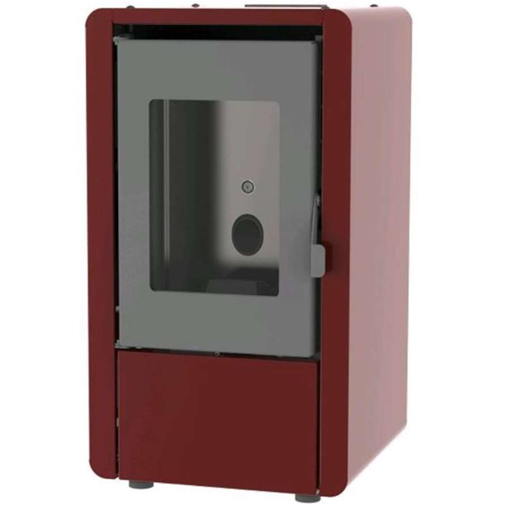 ESTUFA PELLET EIDER MOD. ALPINA 6 KW COLOR BURDEOS (1 UD)