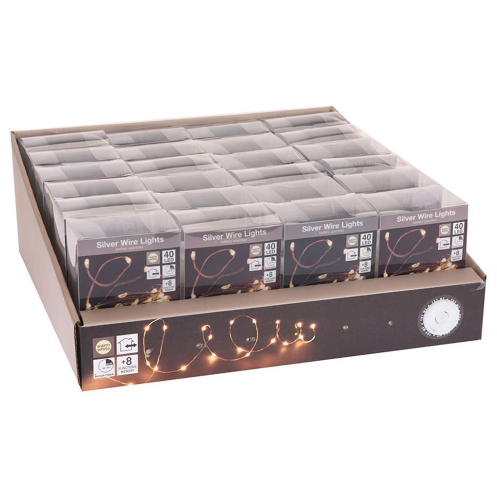 ILUMINACIO 160 LLUMS BLANC CALID A PILES (1 UD)