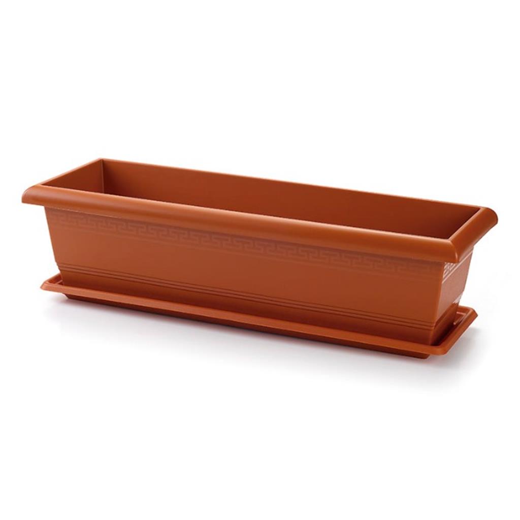 JARDINERA AMB PLAT I SUPORT METAL.LIC 60cm TERRACOTA (1 UD)
