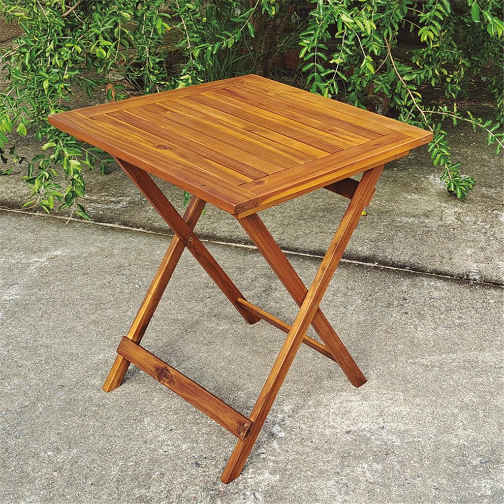 TAULA PLEGABLE FUSTA ACACIA MOD.MEDITERRANEO 60x60xh73cm (1 UD)