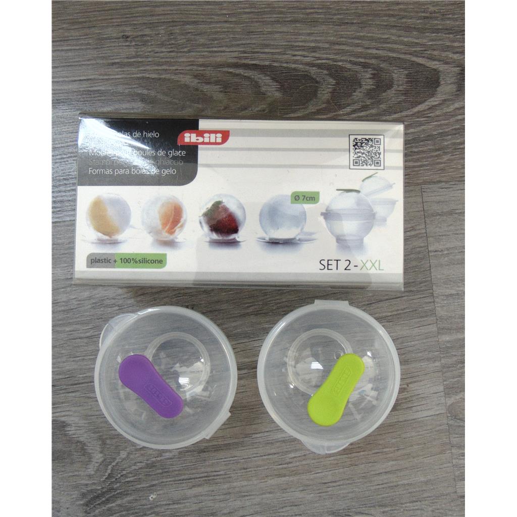 MOTLLES PER BOLES DE GEL IBILI 2 BOLES XXL D.7,5cmESPECIAL GINTONIC (1 UD)