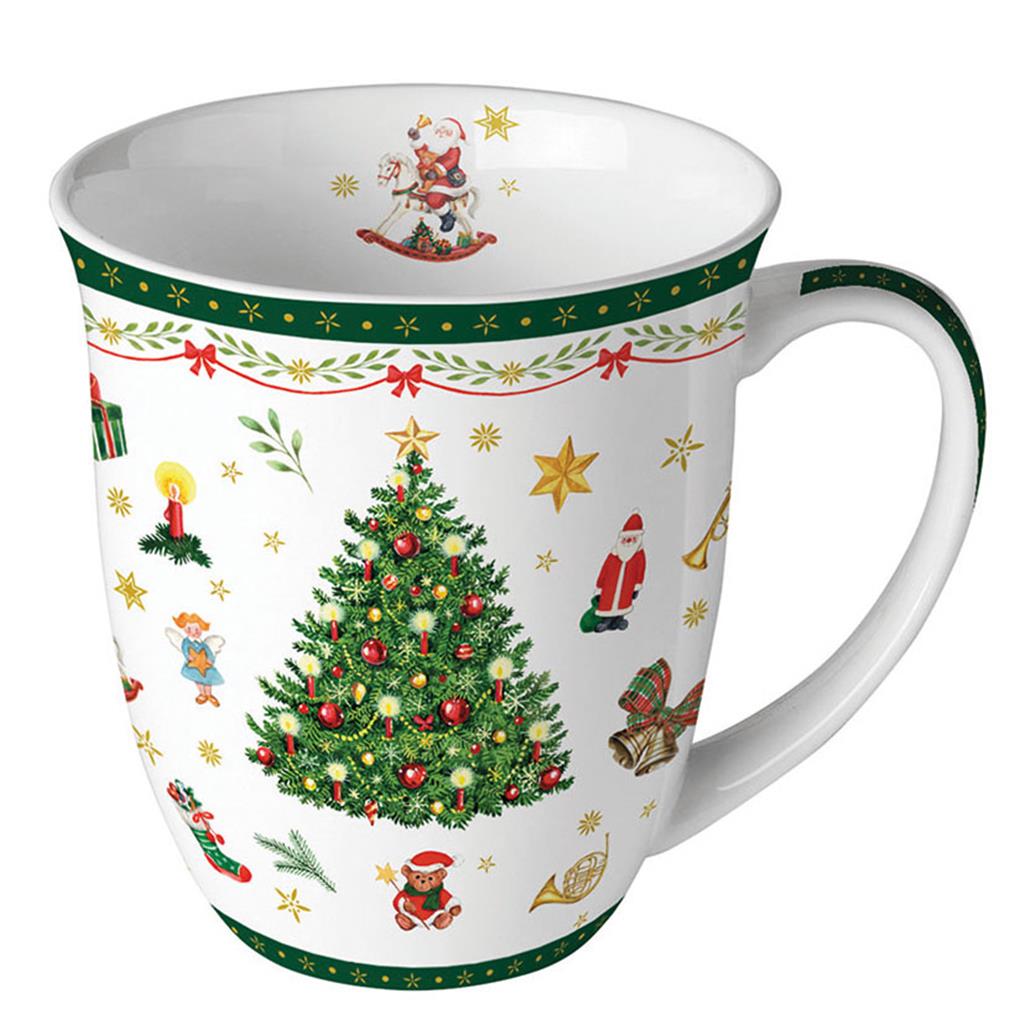 MUG PORCELLANA 400ml SERIE CHRISTMAS EVERGREEN (1 UD)