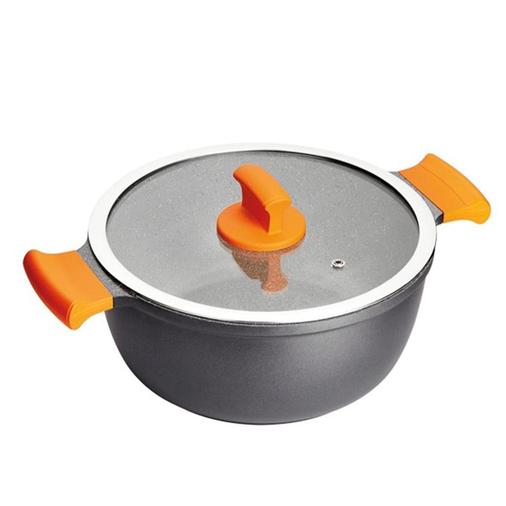 OLLA 24cm SERIE ABSOLUT ORANGE TAPA VIDRE TOT TIPUS CUINES INOXIBAR (1 UD)