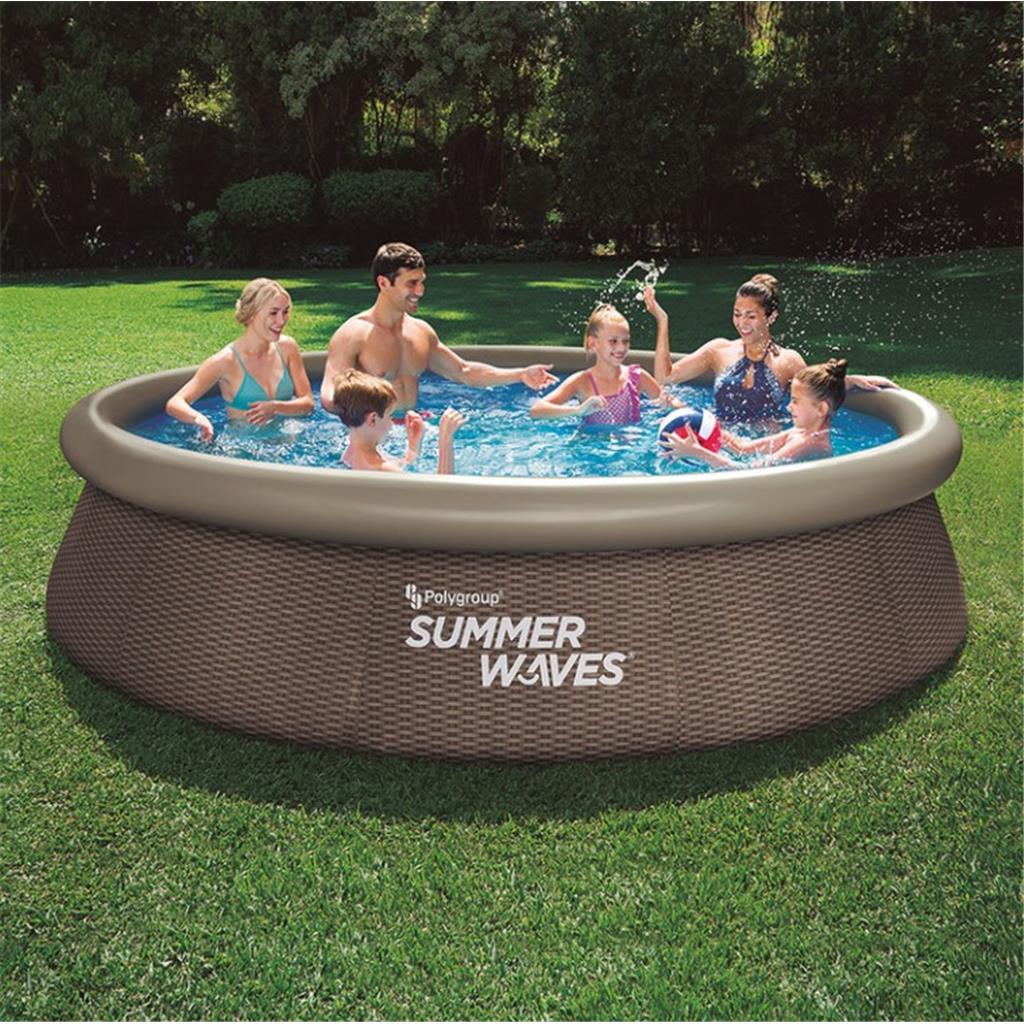 PISCINA AUTOPORTANT IMITACIO ROTANG Diam.396xh84cm AMB DEPURADORA INCLOSA (1 UD)