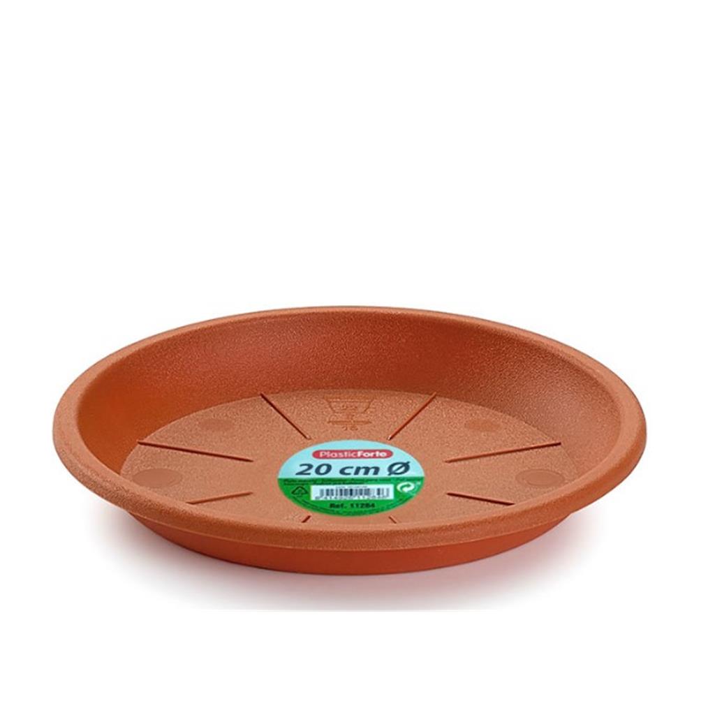 PLAT POLIPROPILE Diam.20cm PER TEST TERRACOTA (1 UD)