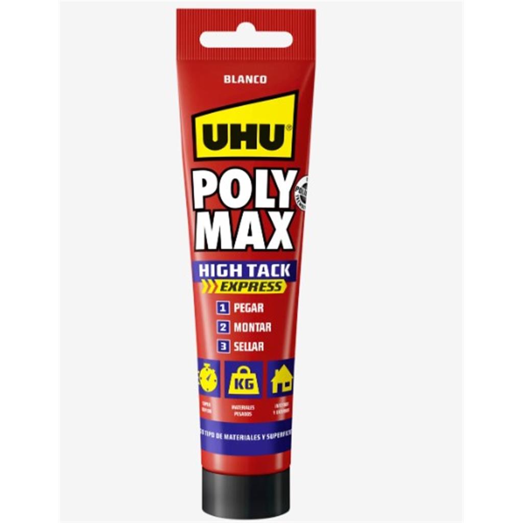 POLIMER MS UHU POLY MAX HIGH TACK EXPRESS BLANC TUB 165grs (1 UD)