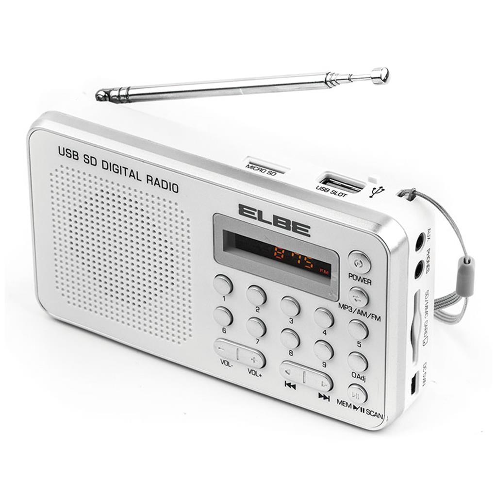 RADIO DIGITAL FM ELBE RF-49-USB lector MP3 BATERIA RECARGABLE (1 UD)