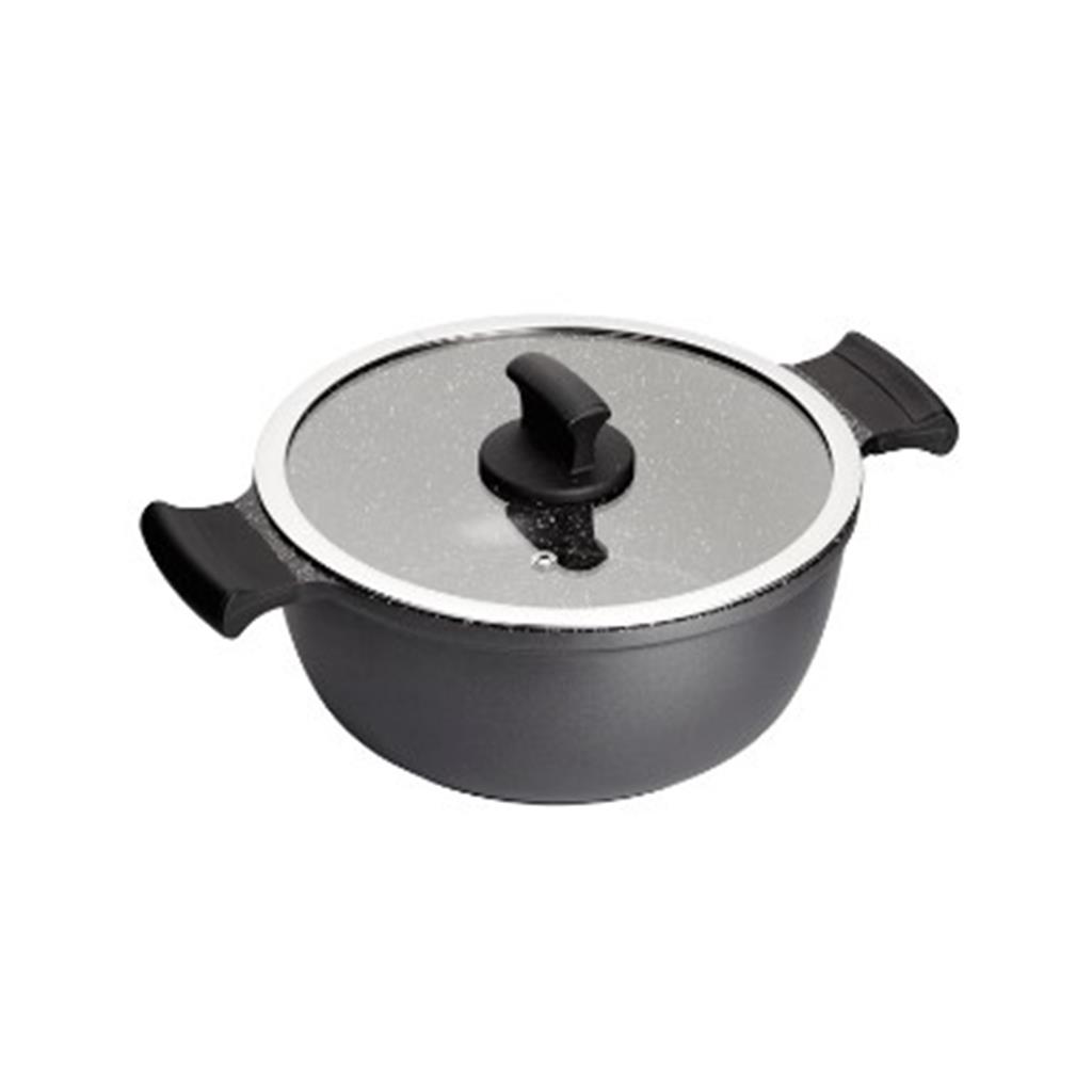 OLLA 24cm SERIE ABSOLUT BLACK TAPA VIDRE TOT TIPUS CUINES INOXIBAR (1 UD)