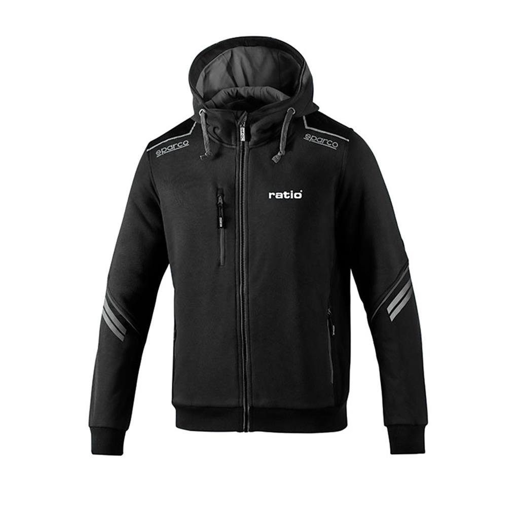 JAQUETA SUDADERA SPARCO GRIS/NEGRE TALLA XXL (1 UD)