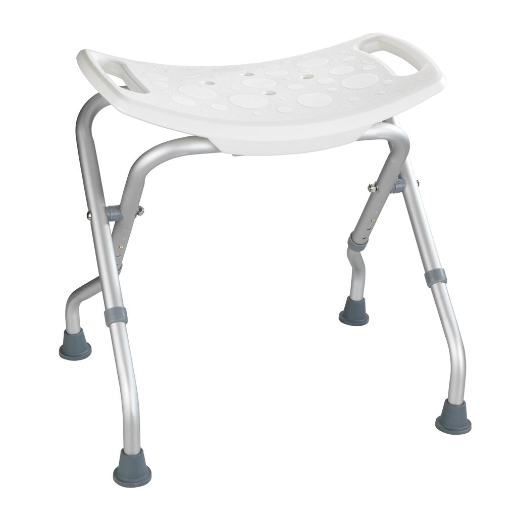 TABURET BANY PLEGABLE WENKO MOD.SECURA PLASTIC, ALUMINI REGULABLE 53,5x40-46,5x44.5-48cm (1 UD)