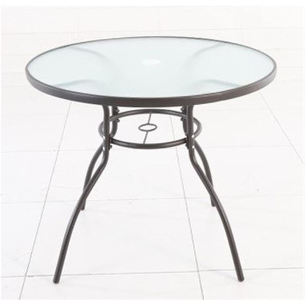 TAULA JARDI ACER/VIDRE MOD.BASIC Diam.80xh71cm (1 UD)