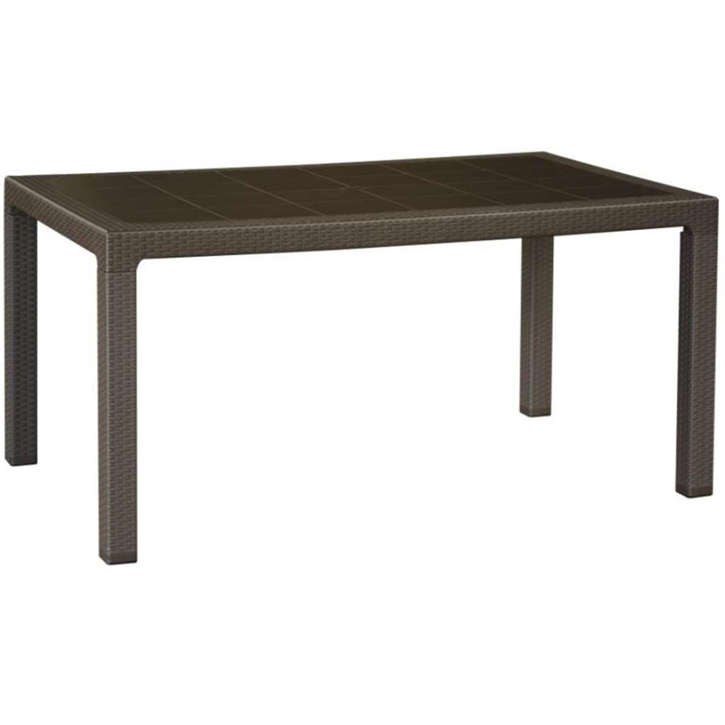 TAULA RESINA MOD.ROTANG WENGE 150x90x72cm (1 UD)