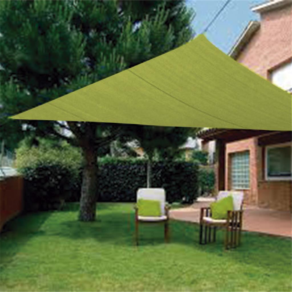 TOLDO VELA IMPERMEABLE LISTA TRIANGULAR 3.6x3.6x3.6 VERD CLAR (1 UD)