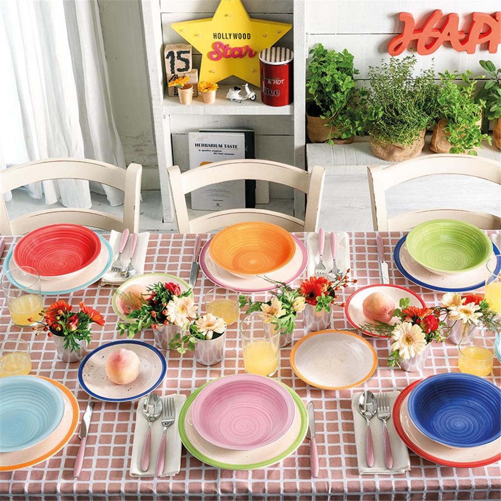 VAIXELLA PORCELLANA 18 PCS MOD.LOUISE HOLI (1 CJ)