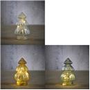 ARBRE VIDRE COLORS GROC, BLANC, VERD AMB 10 LEDS h19,5xD.12cm DH&G (1 UD)