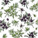 PAQUET 20 TOVALLONS PAPER 25x25cm MOD.OLIVES ALL OVER FSC MIX AMBIENTE (1 PQ)